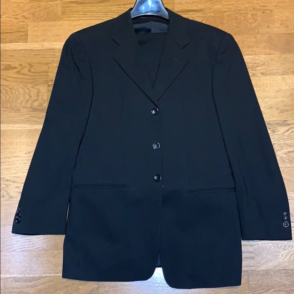 Armani Black Suit. Size 36 Jacket 30 Pant Length